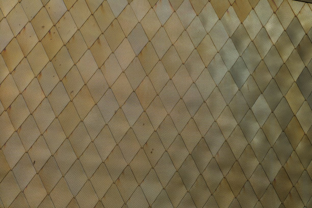 墙覆菱形金色不锈钢瓦图片下载
