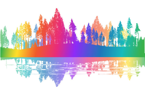 深褐色线彩虹图片下载