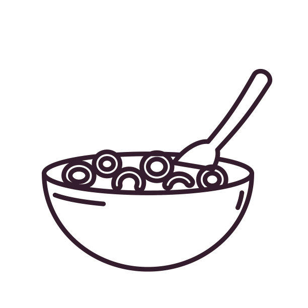 麦片碗-瘦线早餐图标图片下载