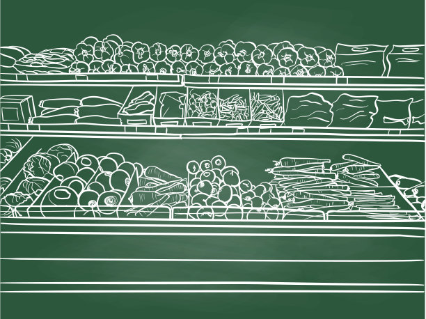 有机蔬菜商店选择黑板图片下载