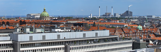 从伦德塔恩塔俯瞰哥本哈根全景，欧洲，北欧图片下载