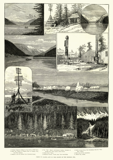 阿拉斯加贝林海岸的景色(1891年)图片下载