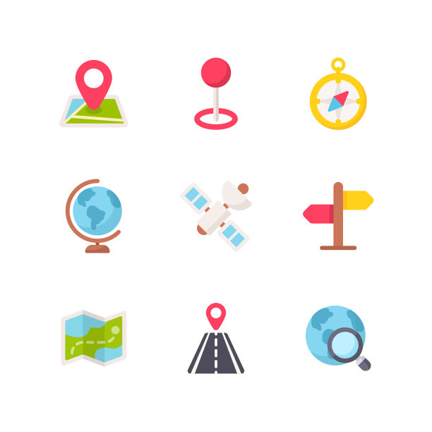 导航图标。像素完美。移动和网络。包含导航，地图，位置，GPS，旅行，指针棒，地图学等图标。图片下载