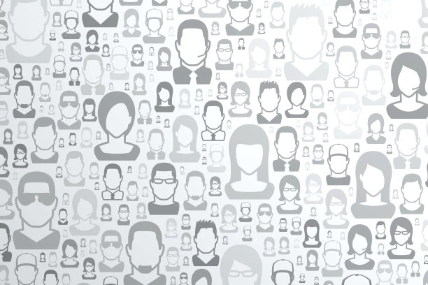 抽象明亮的白色背景-人物图案图片下载