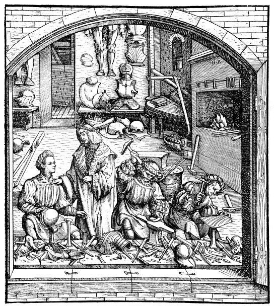 15世纪的盔甲铁匠图片下载