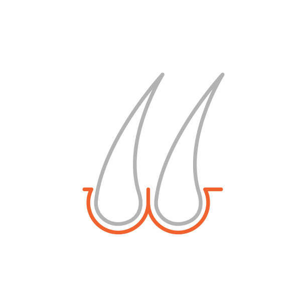 头发图标与可编辑的描边图片下载