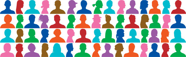 高度详细的头部剪影图片下载