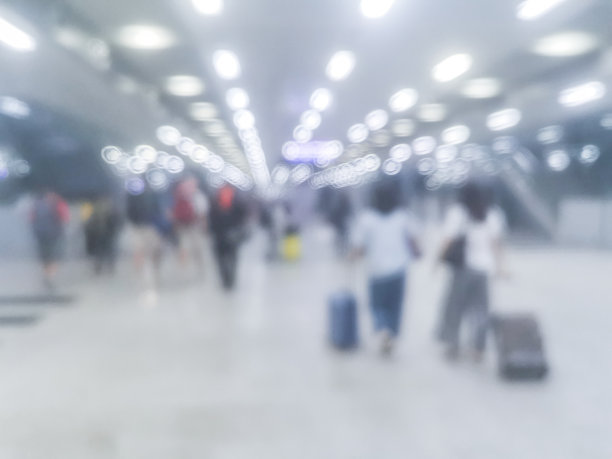 机场的人行道背景模糊图片下载