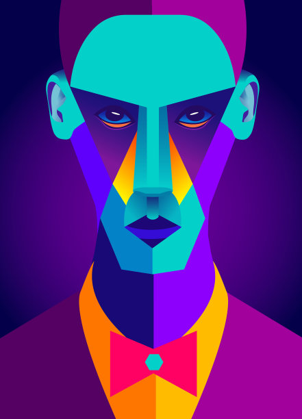 几何学赛博朋克德古拉伯爵图片下载