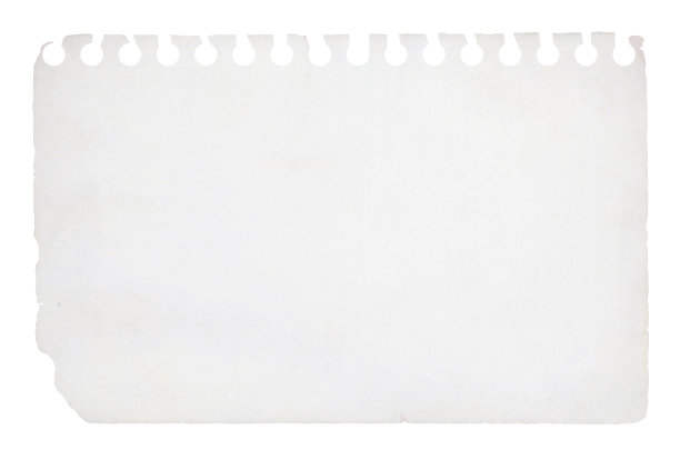 一个水平矢量插图的空白白色斑点撕页从一个螺旋记事本图片下载