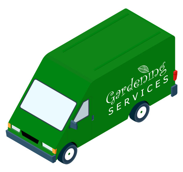 等距园艺服务卡车图标图片下载