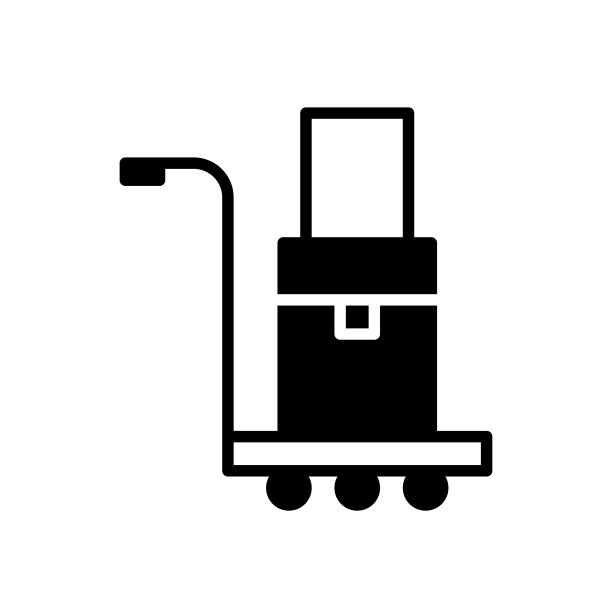 旅行到住宿黑线和填充矢量图标图片下载