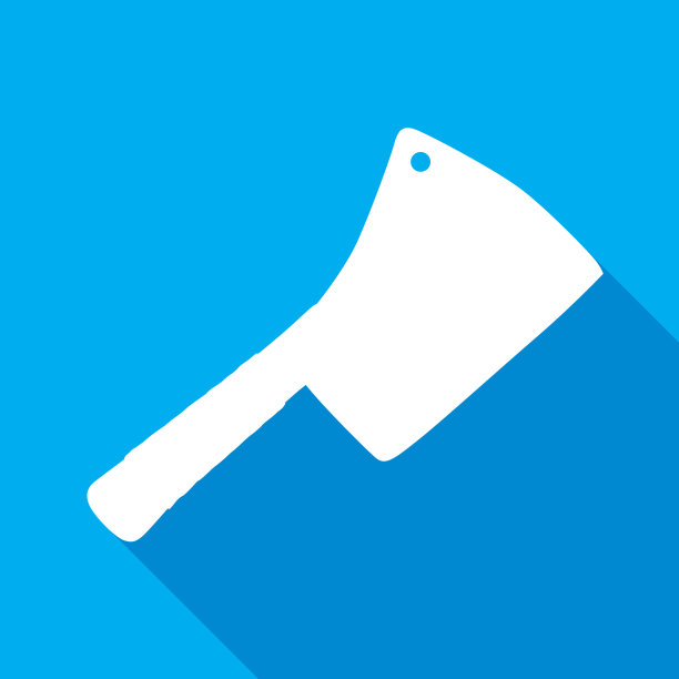 蓝色的刀图标图片下载