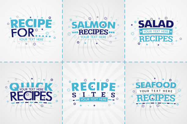蓝色烹饪书设置食物和食谱图片下载
