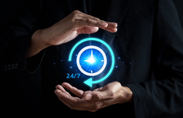 24小时不间断服务。7天24夜全球不间断服务和全天候可联系的服务理念。图片下载
