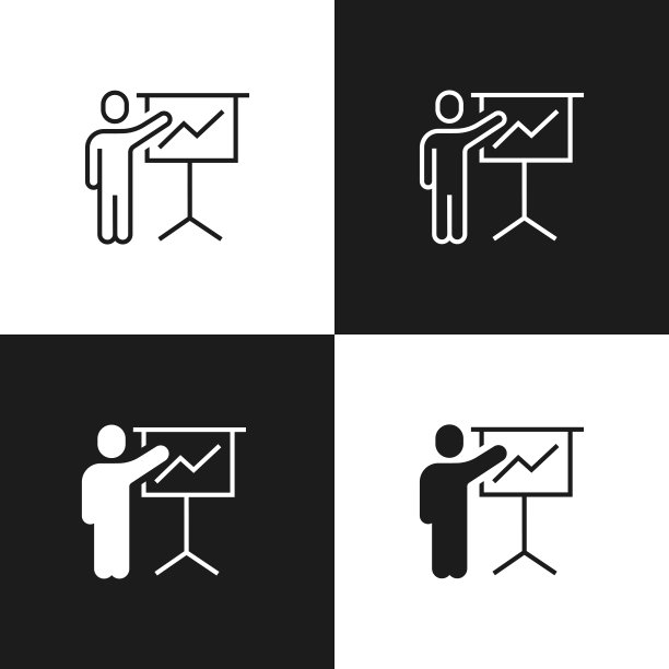 商务演示培训图标图片下载