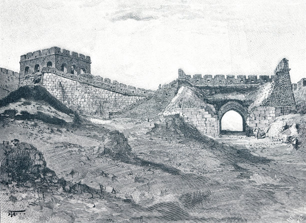 中国长城，山海关门图片下载