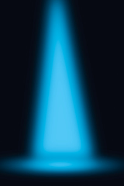 3D抽象舞台聚光灯光束在舞台上，舞池舞台或摄影背景发光的聚光灯在舞台上与黑色的边界图片下载