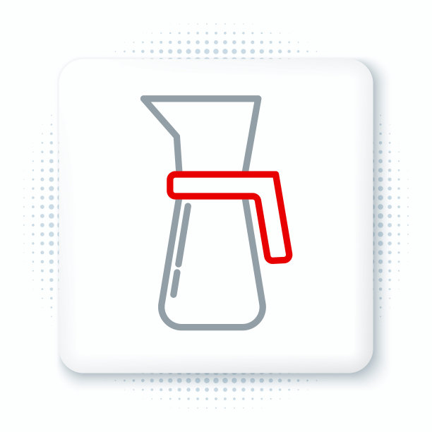 线测量杯测量干和液体食品图标隔离在白色背景。带柄的塑料刻度烧杯。色彩斑斓的轮廓的概念。向量图片下载