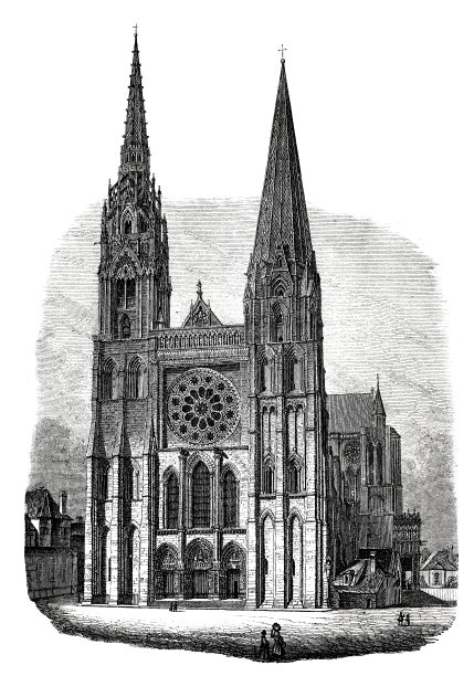 在沙特尔大教堂图片下载