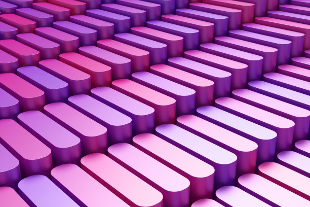 抽象模型背景的产品演示粉红色和紫色混合梯度讲台。三维渲染图图片下载