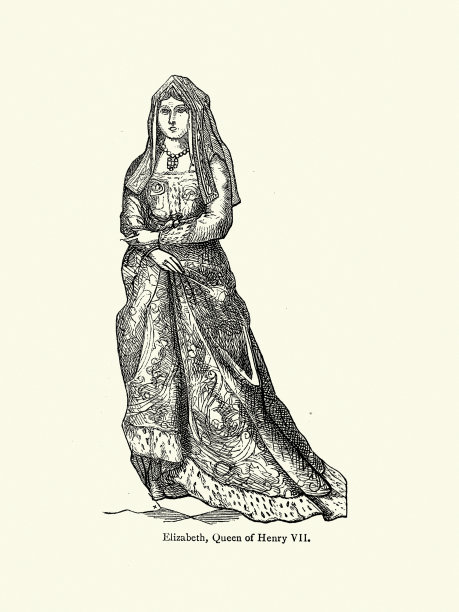 约克的伊丽莎白，英格兰女王，亨利七世的妻子，都铎王朝的历史图片下载