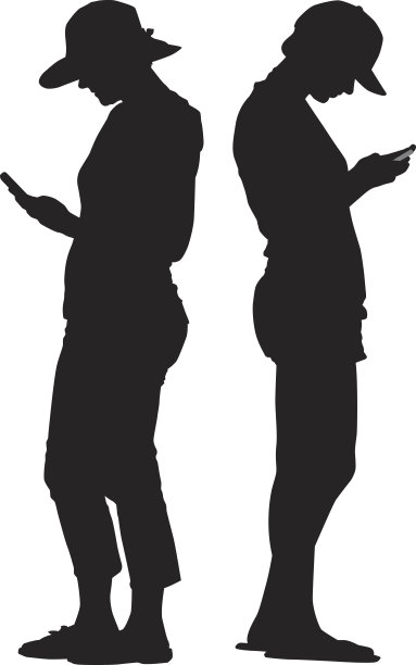 女性使用智能手机图片下载