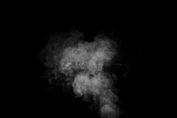 黑色背景上的烟雾运动，烟雾背景，黑色背景上的抽象烟雾图片下载