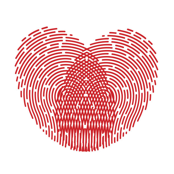 向量的心指纹图片下载