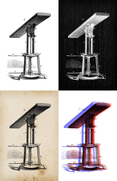 科学发现的古玩插图，摄影:摄影器材图片下载