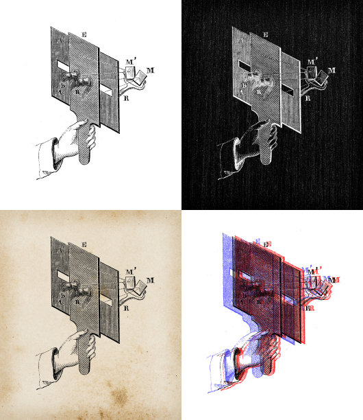 古玩插图科学发现，摄影:摄影器材立体图片下载