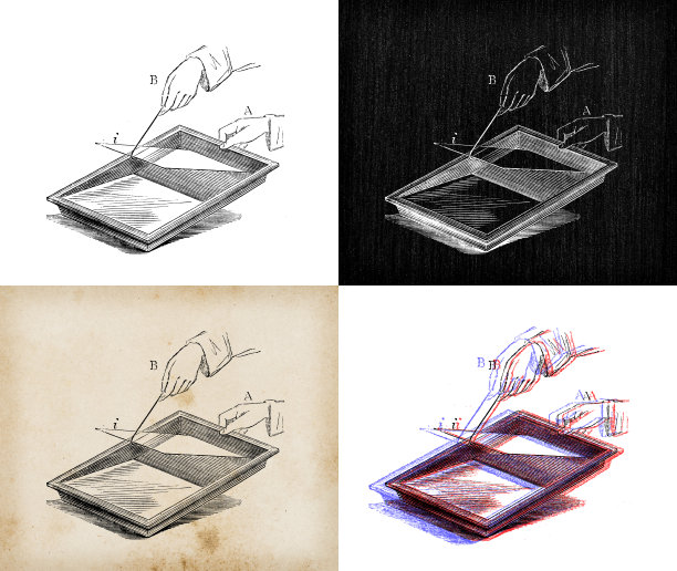 科学发现的古玩插图，摄影:摄影器材图片下载