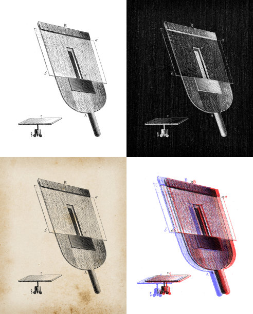科学发现的古玩插图，摄影:摄影器材图片下载