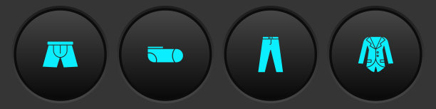 Set Men underpants, Sport socks, Pants and Blazer jacket图标。向量图片下载