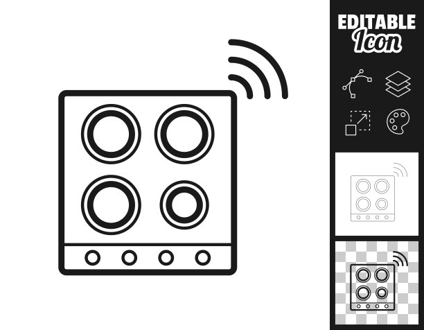 聪明的炉灶面。图标设计。轻松地编辑图片下载