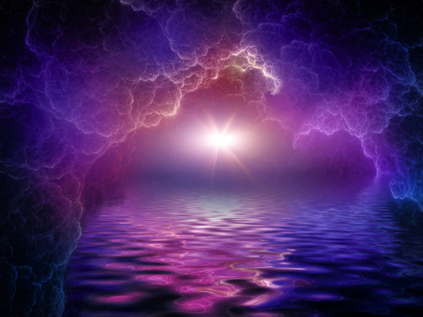 奇妙的夜晚的海景图片下载