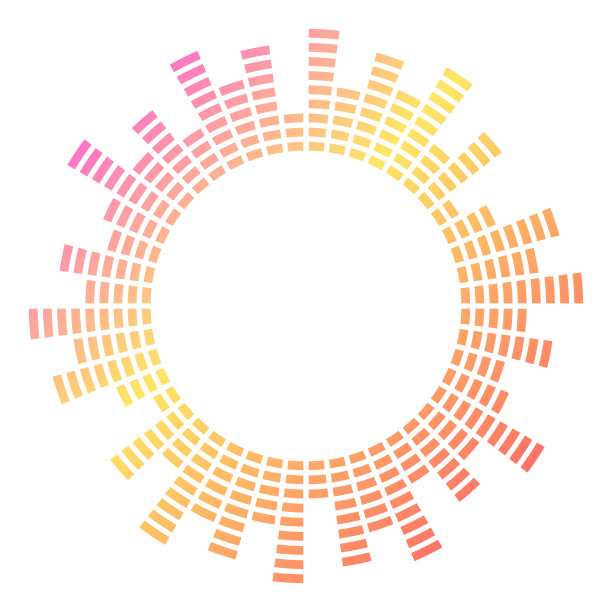 像均衡器一样的波形圆。图片下载
