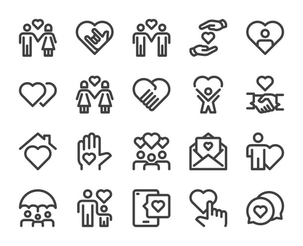 关心-粗体线图标图片下载