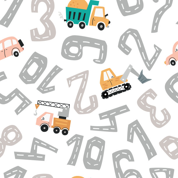 无缝模式与轨道道路号码。图片下载