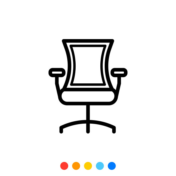 办公椅图标，矢量和插图。图片下载