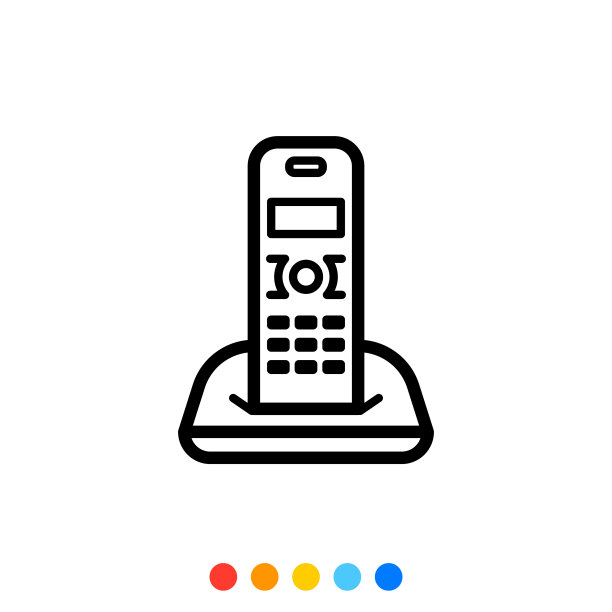 固定电话图标，矢量和插图。图片下载