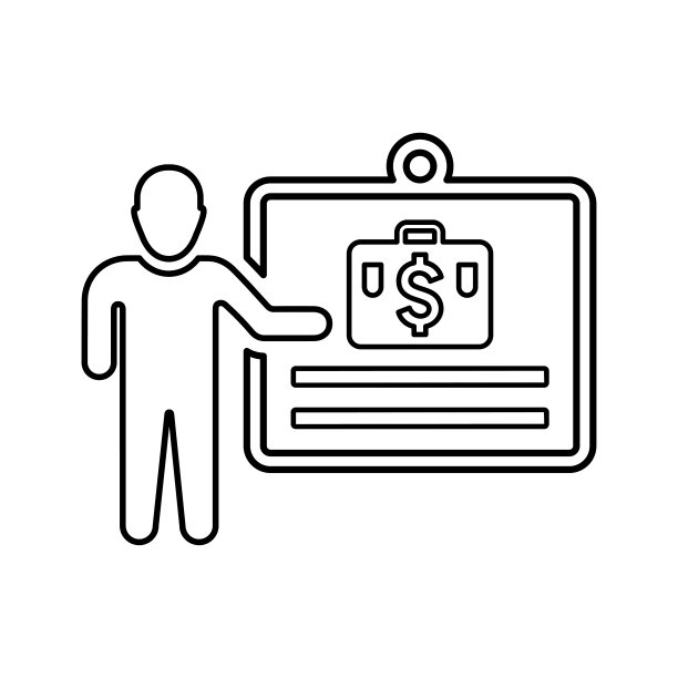 业务演示图标。线条、轮廓设计。图片下载