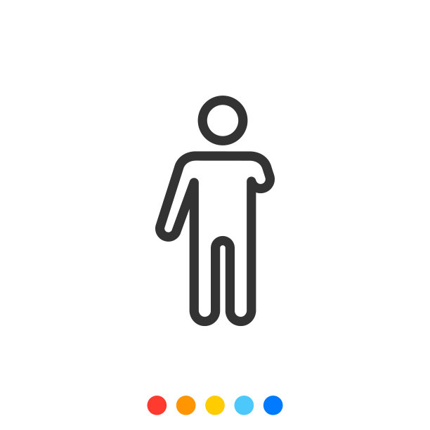 残疾人图标，手臂截肢图标，矢量。图片下载