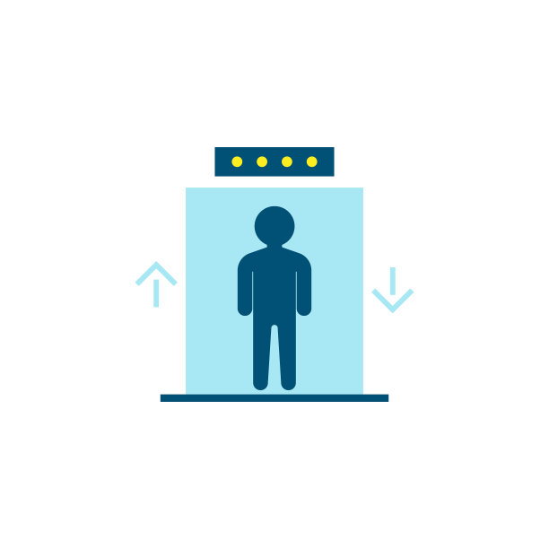 电梯平面元素设计，矢量和插图。图片下载