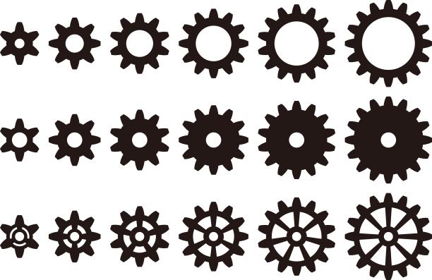 齿轮图标集。矢量插图。图片下载