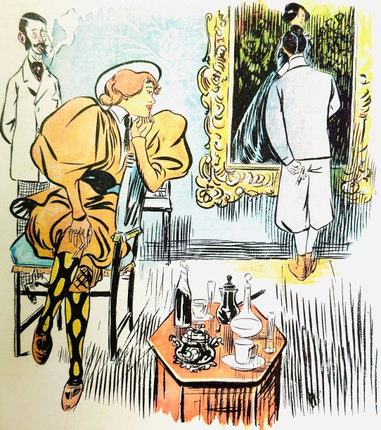 穿着自行车服装的优雅女子向朋友展示她的画图片下载