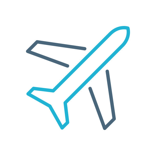 飞机。旅行目的地-线路图标。向量股票插图图片下载