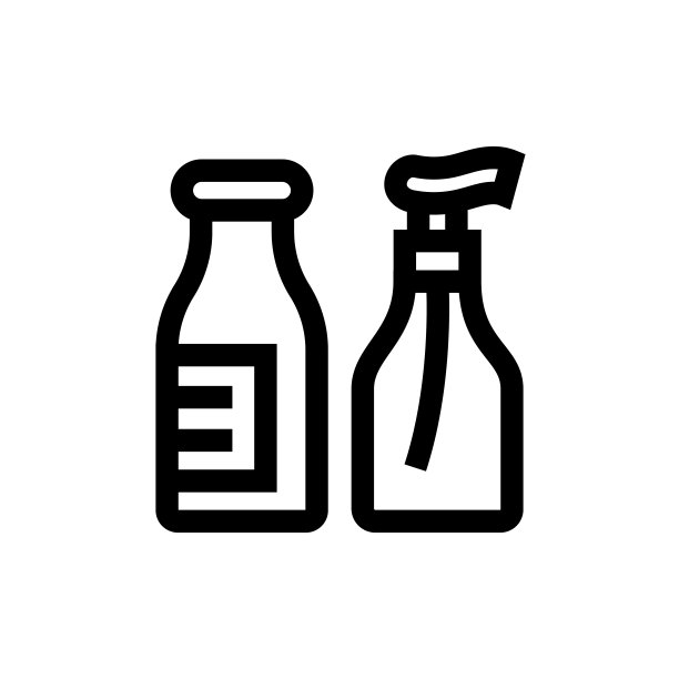 牛奶和糖浆线图标，设计，像素完美，可编辑笔触。标志、标志、符号。图片下载