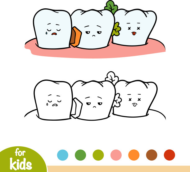 涂色书脏牙图片下载