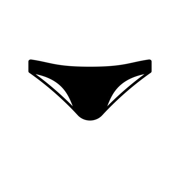 男子泳裤黑色剪影图标。男性夏季游泳游泳池运动员的简称，冲浪象形图。时尚泳装运动布海滩平坦的标志。服装内衣。孤立的矢量图图片下载